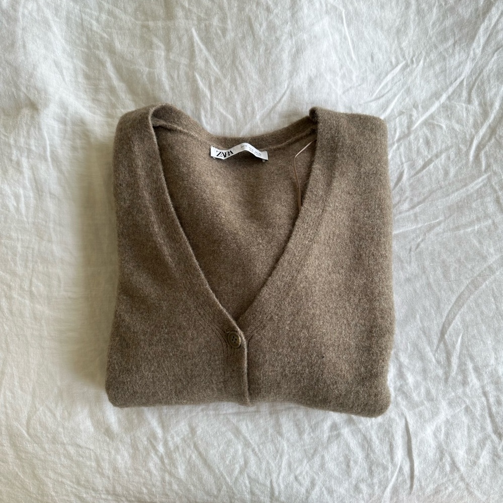 Zara cardigan, size small, brown